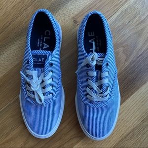 CLAE August shoe in navy/white denim